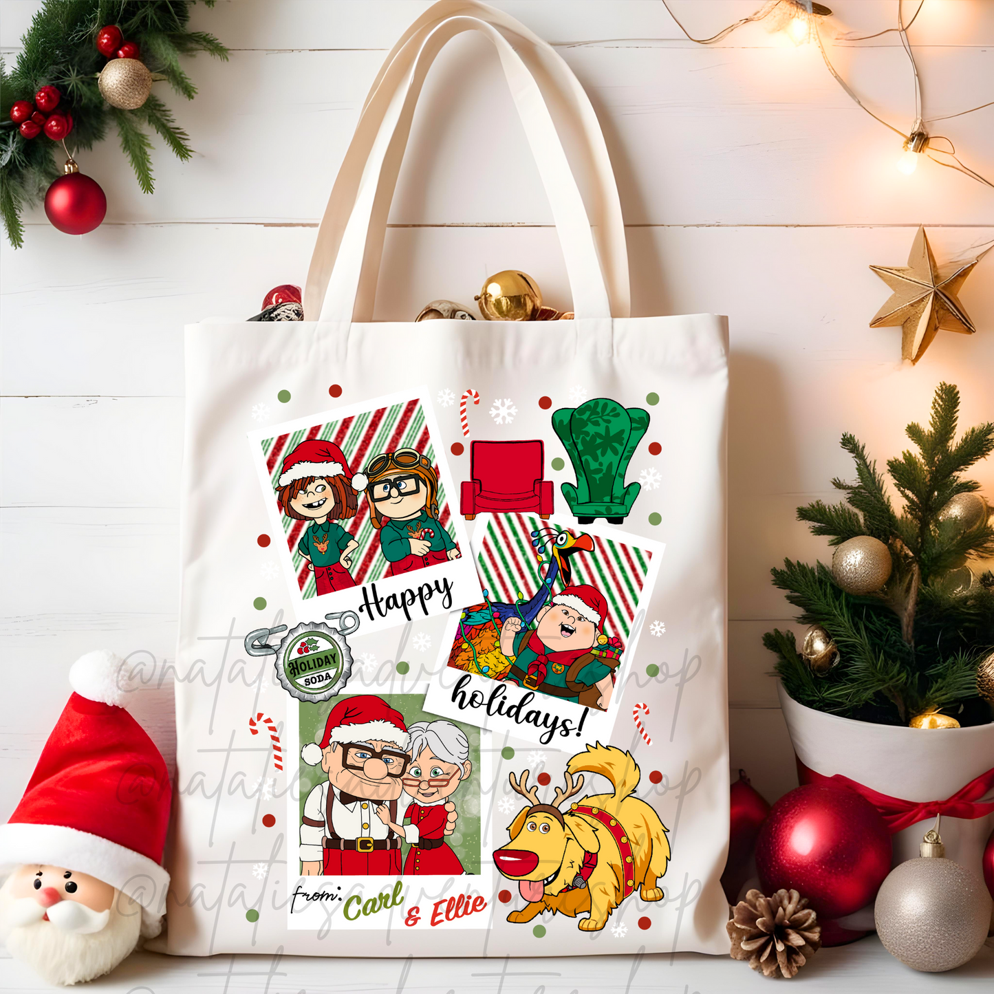 *Pre-Order* Up Christmas Canvas Tote Bag